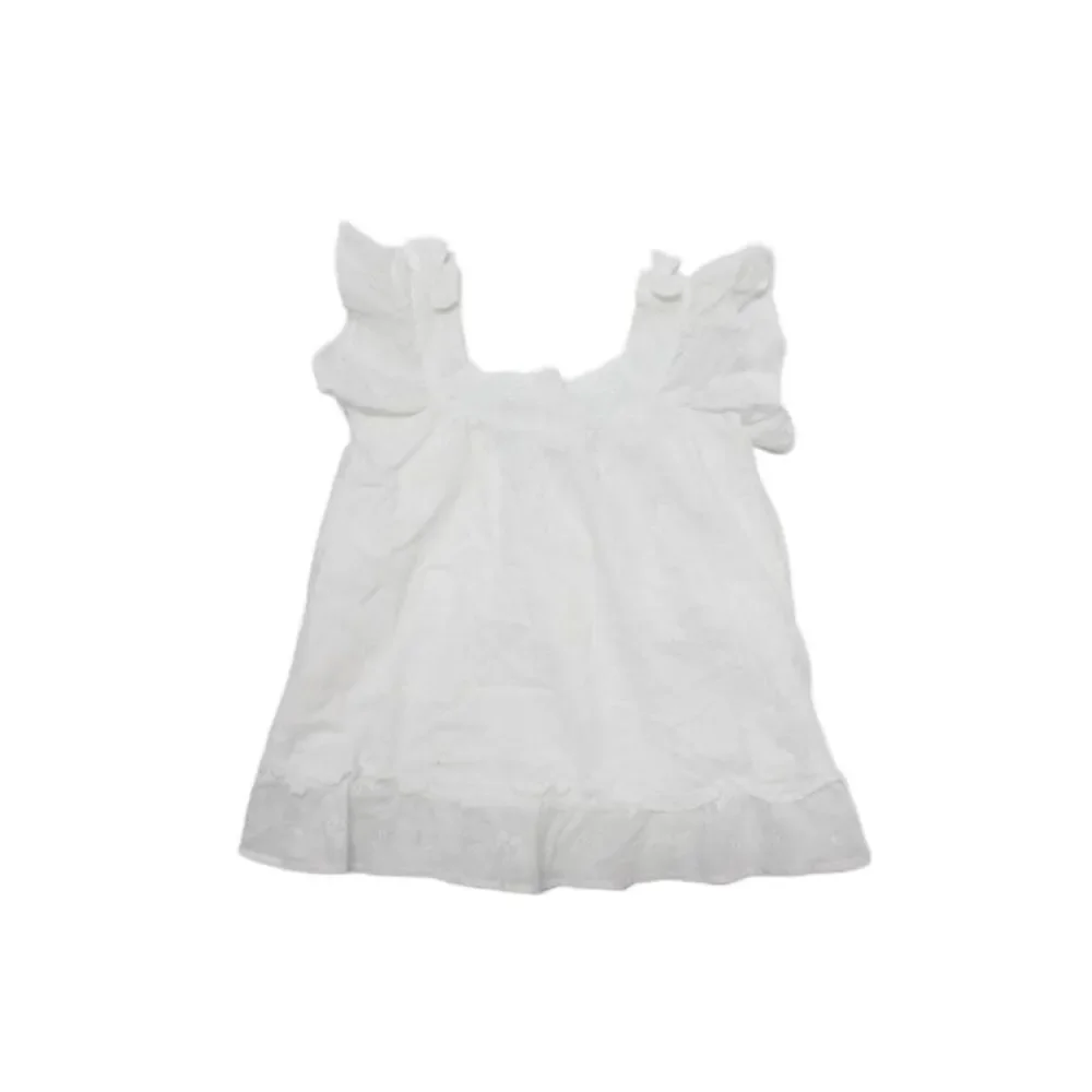 For Love And Lemons Girls Short Sleeve Tied Knee Length Dress White Size 4